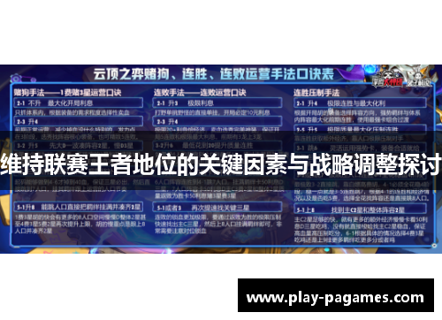 维持联赛王者地位的关键因素与战略调整探讨